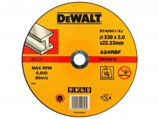 Отрезной круг DeWalt DT 42601. Купить диск 230х22.2х3мм. Для металла. Цена