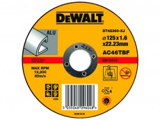 Отрезной круг DeWalt DT 42360. Купить диск по алюминию. Цена 125х22.2х1.6мм