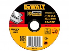 Отрезной круг DeWalt DT 43301 EXTREME. Купить абразивный диск 125мм по металлу. Цена
