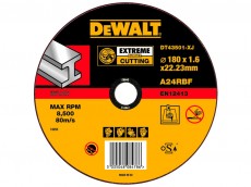 Отрезной диск DeWalt DT 43501 EXTREME. Купить абразивный круг по металлу. Цена 180х22.2х1.6мм