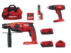 Набор из аккумуляторных инструментов Hilti: Аккумуляторы + перфоратор TE2A + шуруповерт SFC22A. Купить