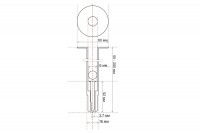 Тарельчатый дюбель с гвоздем для монтажа GNINR-100-6-IP